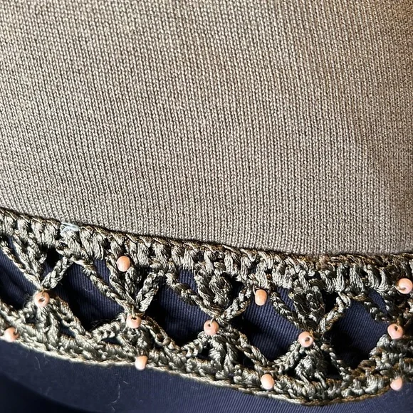 Bebe army green Crochet Halter Top, vintage in EUC. - Picture 11 of 16